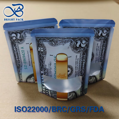 Özel basılı USD Dolar Şablonu 3 taraflı mühür çocuklara karşı koruma çantaları - ASTM sertifikalı