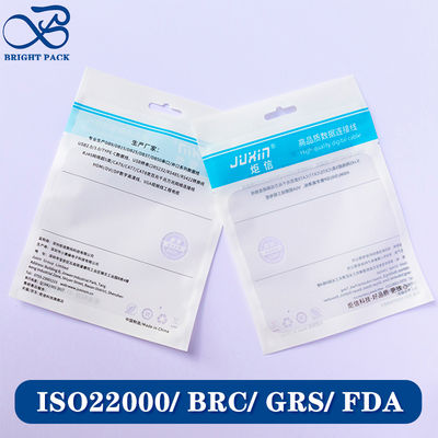 Şeffaf Pencereli Elektronik Ürünler Ambalajı İçin Çevre Dostu Özel Baskılı Kilitli Plastik Poşetler.