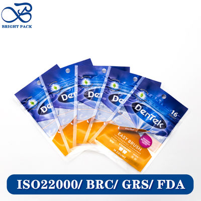 Özel Marka Baskılı ve Askı Deliği Tasarımlı, Diş İpi Ambalajı İçin İnce Ölçülü Üç Tarafı Kapalı Torba.