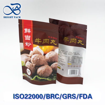 Dondurmaya karşı dayanıklı stand up torbaları Deli etleri için Paketleme Soğuya karşı dayanıklı film ve geri dönüştürülebilir malzemelerle.