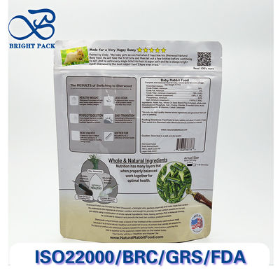 Evcil hayvan maması ambalajı için evcil hayvan dostu malzemeler ve özel baskılı, uygun maliyetli dik duran poşetler.