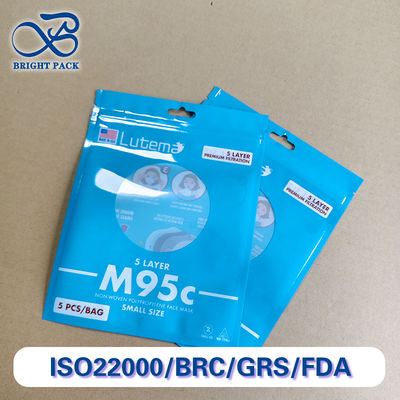 Kişiselleştirilebilir Markalı Baskı Tıbbi maskeler için üç taraflı mühürleme torbaları Şeffaf Pencereli Paketleme Toplu siparişler indirimler.