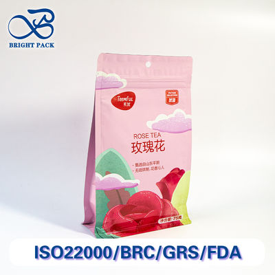 Gözyaşına Dayanıklı ve Özel Baskılı, Çay Paketleme İçin Uygun Maliyetli Sekiz Tarafı Kapalı Ambalaj Torbası. Toplu Sipariş İndirimleri.