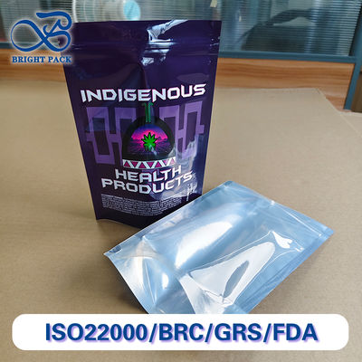 Şeffaf Arka Tarafı Tasarlanmış İlaç Ambalajları İçin Farmasötik Sınıf Özelleştirilebilir Baskılı Dik Durabilen Torbalar.