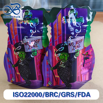 Nem engelli ilaç ve besin ambalajı için yeniden açılabilir çocuklara dayanıklı Mylar çantaları.