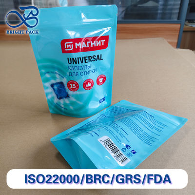 Çamaşır poşetleri için sızdırmaz duran çantalar çocuk güvenli fermuarlı özel kalınlıkta.