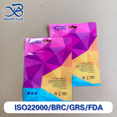 Şeffaf Pencere Kapalı Çantalar Özel Baskı Elektronik Aksesuarlar Paketleme için Toplu İndirimler.