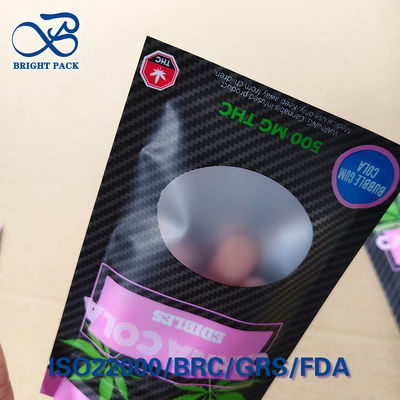 Şeffaf Çocuklara Karşı Dayanıklı Fermuar Torbası PE/VMPET Laminated Tamper-Evident Seal Custom Window