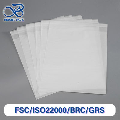 Çorap giysi ambalajı için % 100 tamamen biyolojik olarak parçalanabilir beyaz şeffaf kağıt torbaları