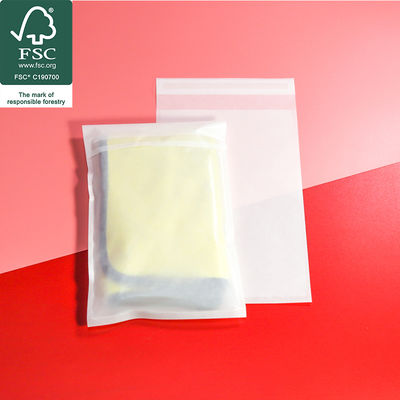 Kağıt cam torbalar T-shirt ve kıyafet ambalajı için biyolojik olarak parçalanabilir giyim torbaları