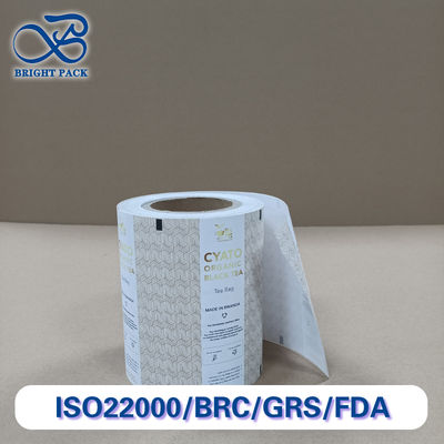 Premium Çay Paketleme Filmi Yüksek Bariyer Çok Katmanlı Kompozit Malzeme Çay Torbaları ve Çantaları için Nem / Oksijen Kanıtı Tazelik Kilitli Özel Boyutlar ve Baskı SGS / FDA Sertifikalı