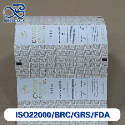 Yüksek Kaliteli Gıda Güvenli Kolay Yırtılabilir Kağıt Ruloları Verimli Çay Torbası Üst Kaplama Paketleri İçin Isı Doldurma Kaplama