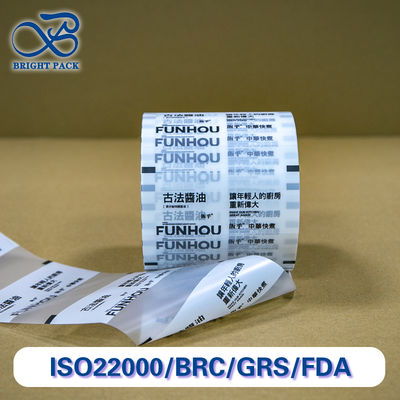 Sızdırmaz Sos Ambalaj Rulo Film Buzlu Yüzey Özelleştirilebilir Şeffaf