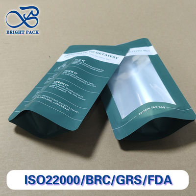 Pencere 10cm-50cm Genişliği ile PE Stand Up Gıda Paketleme Torbaları