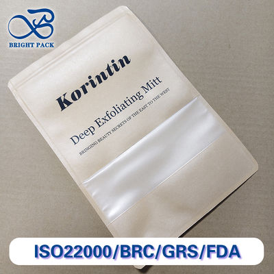 Kraft Kağıt Pencere Çantası Çok Katmanlı Kompozit Ambalaj Gıda / Kahve / Fındık FDA / SGS Sertifikalı Özel Boyutlar & Baskı Çevre Dostu Dayanıklı