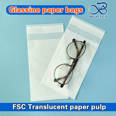 Ekolojik Arkadaşlıklı Geri Dönüştürülebilir Cam Kağıt Torbalar Yağa Dirençli Açık Görünüm Gıda El Sanatları için İdeal Küçük Eşyalar