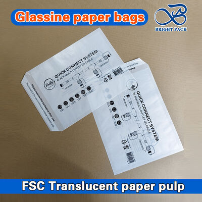 Yağ geçirmez Gıda Güvenli Cam Kağıt Torbalar Ekolojik Dostluklu Şekerlik İşçiliği için Şeffaf Ambalaj