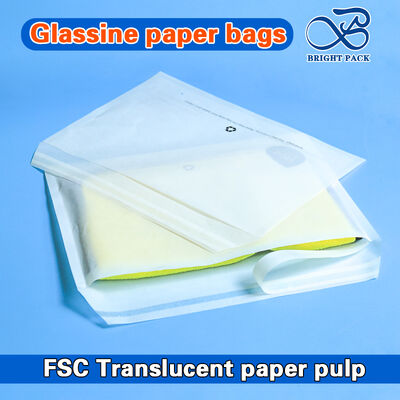 Stokta Ekoloji dostu FSC Biyo-degradable Glassine Paper Bags For Clothes, Shirts And Socks