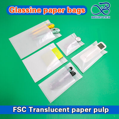 Toptan özel baskı sürdürülebilir ambalaj için çevre dostu geri dönüştürülebilir cam kağıt poşetleri