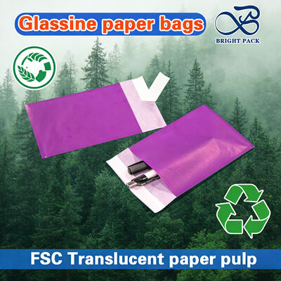 Lüks giyim ambalajı için yüksek şeffaflık ve özelleştirilebilir boyutlara sahip FSC sertifikalı cam kağıt torbaları