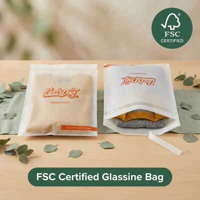Plastiksiz Lüks Tekrar Kullanılabilir Cam Çanta Giyim Paketleri Geri Dönüştürülebilir Eko Giyim Giyim Moda Sertifikalı Yağ Dayanıklı