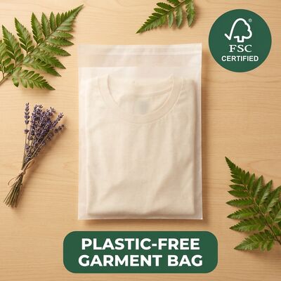 Lüks Çevre Bilincine Sahip Glassine Çanta Giysi Yeşili Ambalaj Sıfır Plastik Giyim Eko Giyim Kese Biyobozunur Geri Dönüştürülebilir AB