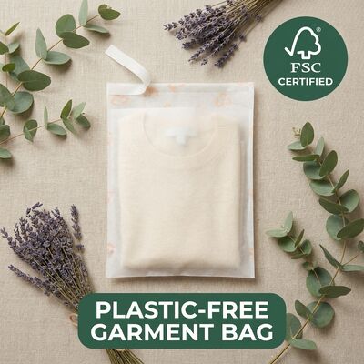 Sıfır Plastik Lüks Eko Dostu Cam Çanta Giyim Paketleri Yeşil Sürdürülebilir Giyim Çantası Sertifikalı Geri Dönüştürülebilir AB Birleşik Krallık