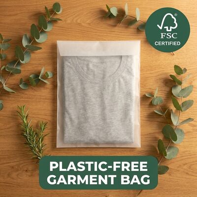 Çevre Dostu Lüks Glassine Çanta Giyim Ambalajı Geri Dönüşümlü Kese Sertifikalı ABD Toplu Tedarikçi için Plastik Ücretsiz Giysi