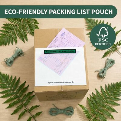 Glassine Plastiksiz Biyolojik Bozulmaz Paket Çantası. Ekolojik Dostu Geri Dönüştürülebilir FSC Sertifikalı Nakliye Zarfı.