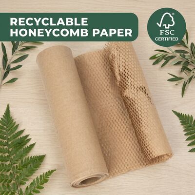 Honeycomb Kraft Kağıt Ekolojik Dostu Geri Dönüştürülebilir Komposta edilebilir Kozmetik için yastık sarğısı Mücevher Ürünleri Rulo
